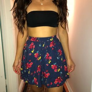 multi-colored floral skirt